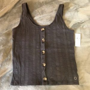 NWT American Eagle button tank - Dark Gray